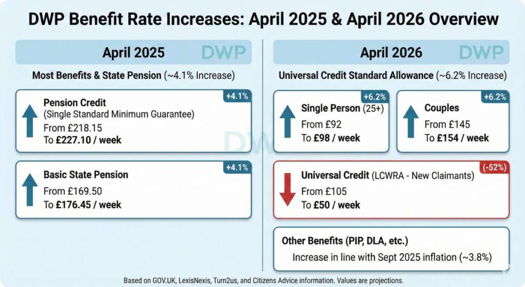 DWP Benefit Rate Increases